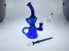 New Hookahs small backwater glass bong factory direct supply to accept gepersonaliseerde custom 14mm glazen booreilanden gekleurd