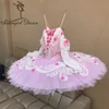 handgemaakte roze paarse Fairy Doll variatie Ballet Competitie kostuum Tutu Jurk Aangepaste prestaties professionele podium tutu BT2031