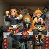 14cm Demon Slayer Anime Figure Kamado Rengoku Kyoujurou Action Kimetsu no Yaiba Tanjirou Nezuko Figurine Doll Toys 220809