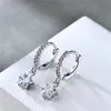 Boucles d'oreilles étoiles colorées cerceaux Huggies pour femmes Style de mode cuivre dame or argent suspendu fête filles violet noir blanc zircon cubique