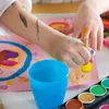 4st/Set Round Sponges Borst Målningsverktyg Trähandtag Blandad storlek bra för barnkonst och hantverk KDJK2207