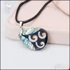 Pendant Necklaces Pendants Jewelry Wholesale European And American Fashionable Natural Abalone Shell Necklace Temperament Lady Clavicle Ch