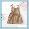 Filles Robes Styles Fille Robe Enfants Solide Couleur Jarretelles Conception Deux Poc Dhndv