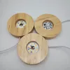 Basi per portalampada Base in legno Rotondo Luce notturna calda Supporto per display a LED Per sfera piramidale Sfera di cristallo Accessori per l'illuminazione fai-da-teLampada