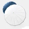 16K élégant petit frais bleu marine vent rayure Ultra léger poignée incurvée droite pôle parapluie longue poignée parapluies voie maritime