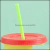 Kupalar içecek mutfak yemek bar ev bahçesi 700ml renk değiştirme fincan yeniden kullanılabilir plastik çevre dostu su bardağı kapak st dhjez