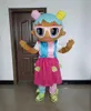Розовый детский синий детский костюм-талисман, костюм мультяшной куклы, персонаж на день рождения, нарядное платье, маска, одежда для вечеринок и мероприятий