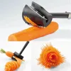 1PCS Manuel Spiral Slicers Veletty Cutter Plastic Peeler Fruits Dispositif Cuisine Gadget Kitchen Roll Flower Decorative Tool JLE14116