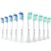 4pcs/set head قابلة للاستبدال لـ Philips HX3 ، HX6 ، HX9 Series Action Brush Heads Clean Sonicare FlexCare