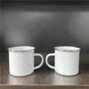 Tasse émaillée par Sublimation de 12oz, tasse émaillée par transfert de chaleur avec poignée, tasses à café DH9