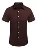 Men's Dress Shirts Mens Casual Linen Button Down Shirt Business Solid 2022 Summer Spring Men Short Sleeves ShirtsMen's Vere22