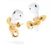 Stud Punk Fashion Bluetooth Earphone Anti Lost Earrings For Women Geometric Airpods Hook Holder Statement Jewelry1666421