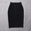 Alta qualità Sexy Girl Bodycon Womens Lunghezza ginocchio Midi HL Matita Gonna fasciatura vita ufficio 220317