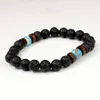 Black Moonstone Beads Bouddha Lava Stone Armband Aromaterapy Diffuser Armband för Men4252531