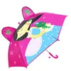 Dessin animé mignon enfants parapluie animation créative à long manche 3D oreille modélisation enfants parapluie pour garçons filles