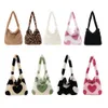 Women Shoulder Bags Fashion casual Womens Bag Handbag Totes High-capacity High quality Plush material Oxford Large volume wholesale Small Black Pink Green Beige