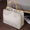 Kadınlar tuval tote moda Kore kumaş yeniden kullanılabilir alışveriş çantası boş zaman omuz büyük kapasite eko alışveriş çantaları y201224