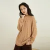Inman Woman 티셔츠 봄 대형 티셔츠 여성 색 콘트라스트 라운드 칼라 클래식 줄무늬 재미 자수 느슨한 캐주얼 톱 220411