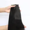 12A Tape Ins Extensions de Cheveux Humains 100% Vraie Vierge Indienne Sans Couture Avec Des Faisceaux De Cheveux Raides Pour Les Femmes Noires