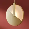 Lampy wiszące okrągłe jadalnia małe światła kreatywne kółko obrotowe lampa projektant kawiarnia sypialnia sypialnia sypialnia