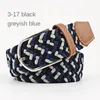 Belts Women Casual Knitted Pin Buckle Without Holes Men Belt Woven Canvas Elastic Expandable Braided Stretch For Female JeansBelts Forb22