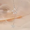 Clignotant Diamant Étoile Collier Conception Creuse Femelle Gland Clavicule Chaîne Modèle Simple Tempérament