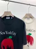 2022 NY NOAH TRE-färg Tryckta bokstäver T-shirt Wesselmann Face Tee Combed Cotton 220g Short Sleevet220728