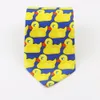 Gele rubberen eend stropdas heren mode casual fancy ducky professionele stropdas vier size banden