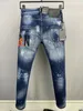 2022 nuovi uomini jeans foro blu chiaro grigio scuro Italia marca uomo pantaloni lunghi pantaloni streetwear denim skinny slim dritto biker jeans per D2 taglia superiore 28-38 A5