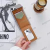 Fashion Make-up Mirror Designer Handyhüllen für iPhone13Promax 13pro iPhone12 12pro iPhone11Promax Nietkartenkarte Luxusabdeckung mit Lanyard