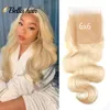 11A 613 Blonde Transparent Top Lace Closure with Baby Hair Straight Pre Plucked Brazilian Virgin Remy Human Hair 4x4 5x5 6x64767925