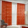 Curtain Drapes Home Deco El Supplies Garden Floral Vine Leaf Partition Polyester Modern Curtains For Living Room Balcony Window Sheer Bedr