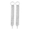 Dangle Chandeliertrendy 기질 Long Tassel Rhinestone Drop Eargings Womending Breading Sweet Dangle Earrings 액세서리 파티 보석