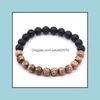 Beaded Strands Bracelets Jewelry Charm Yin And Yang Natural Stone Reiki 8Mm Crystal Chakra Energy For Women Men Lucky Yoga Bracelet Drop De