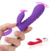 Çift Titreşim 12 Frekans Kadın Masturbator G Spot Klitoris Stimülasyon Yapay Penis Tavşan Vibratör Vajinal Anal Masaj