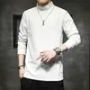 Men's Hoodies & Sweatshirts High Neck Sweatshirt Men Korean Fashion Clothing Autumn Casual Solid Color Streetwear ShirtsMen's