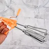 Rostfritt stål äggverktyg manuell hand hållen visp wisk ägg beater roterande mixer kök mixer matlagningsverktyg gwb15219