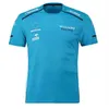 Nytt racinglag Formel One Short T Shirt Motorsport Summer Blue Men kläder snabb torr andas bleknar inte 4L2N