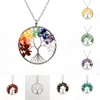 Collana con ciondolo albero della vita in pietra naturale 7 chakra fatto a mano colore cristallo di quarzo collana ciondolo gioielli da sposa per le donne