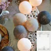 Guirlande lumineuse à 20 LED en boule de coton, éclairage féerique pour vacances, fête de noël, mariage, décorations romantiques