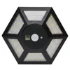 180ED SOLAR SHED LIGHT Sensore di movimento esagonale 5 Modalità di illuminazione Luci a sospensione 4400MAH ALLIMINE INTERNO esterno