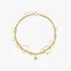 Hangende kettingen cirkels ketting ketting voor vrouwen roestvrijstalen sieraden choker gouden kleur collier items p3275 geld sidn22