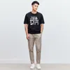 T-shirt per magliette da uomo in cotone per camicia vintage maschile con maniche corte top maschio coreano 2022 maglietta oversize estate 8964me