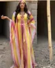 여성의 두 조각 바지 2022 여성을위한 패션 여름 아프리카 드레스 바지 세트 Dashiki America Ladies Long Abaya + Suits Dress
