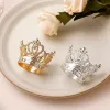 Crown Napkin Ring Gold Silver Napins Buckle Hotel Wedding handdoekringen Banquet XC0824