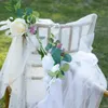 Artificial Flowers Bouquet Fake Flowers For Outdoor Boho Wedding Chair Back Decoration Photography Props Home Party Floral Decors CL0508