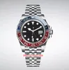 Super Quality Watch Наручные часы Базель Мир 40 мм GMT 126710 126710blro Pepsi Красный синий юбилейный браслет ETA 2836 Движение механические автоматические мужские часы