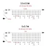 문자열 고드름 커튼 조명 야외 실내 화환 3.5m 너비 0.3/0.4/0.5m 웨이브 드로프 정원 처마 휴일 조명 크리스마스 장식 l