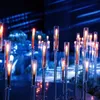 Peça central de decoração de casamento da moda Candelabro Suporte de vela transparente Acrílico Castiçais para suprimentos de festa de evento 10 unidades