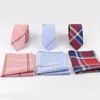 Boogbladen Informele smalle stropdas Hankerchief Set